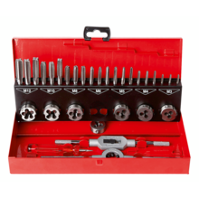 Taraud hss din 352 + filiere hss (malette de 31)