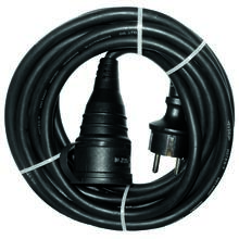 Rallonge noire h07rnf 3g1,5 pc 16a 230v avec clapet 10m