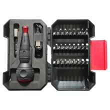 Tournevis assistance elect. ball grip usb + 24 embouts chocs 30mm + porte embout