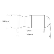 Butée pour plinthe pvc blanc l.70 mm