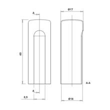 Cache fiche alu bout plat