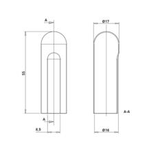 Cache fiche alu bout rond