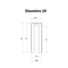 Cache fiche nylon bout plat