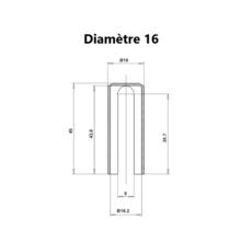 Cache fiche nylon bout plat