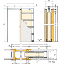 Chassis de porte à galandage