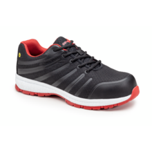Chaussure galaxite rouge/noir basse s1p