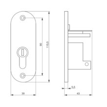 Contacteur à clé étroit
