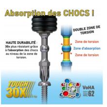 Embout vissage torsion impact ball h