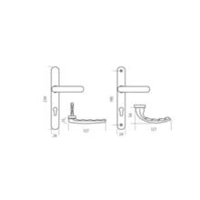 Schéma POIGNÉE DE PORTE ÉTROITE NEW-YORK SAILLIE RÉDUITE Poignée de porte étroite new-york saillie réduite