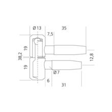 Fiche bois diamètre 13 mm