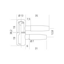 Fiche bois diamètre 13 mm