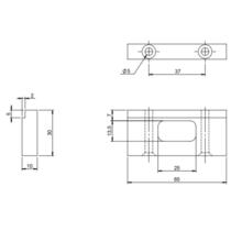 Gâche basse crémone pompier