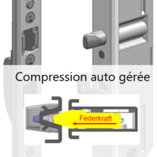 Gâche filante bs3700 standard - pvc