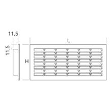 Grille de ventilation encastrable