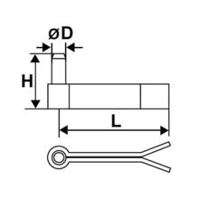 Gond a sceller 2 lames 35x5
