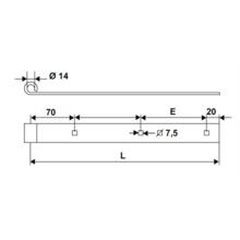 Penture droite 35x5 ø14