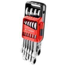 Cle mixte a cliquet articulee 467bf 8 a 19 mm (jeu de 10)