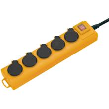 Socle super-solid 5 prises jaune interrupteur et volet - ip54