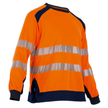 Tee shirt manche longue haute visibilite reflet orange