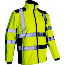Veste softshell haute visibilite kanpa jaune/marine