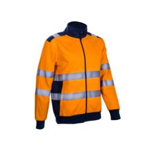 Veste thermique haute visibilte gokkan orange/marine