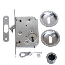 Kit serrure à galandage +cuv+tire-dgt+gache inox