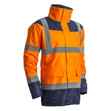 Parka keta matelassee polyster hi-viz orange/marine