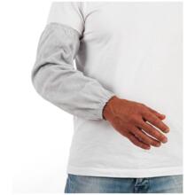 Manchette soudeur en croute de cuir gris clair la paire