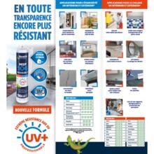 Mastic colle ms polymere msp 106 uv+ invisible 290ml