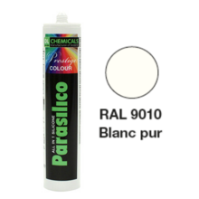 Mastic silicone prestige colour ton blanc cart300ml