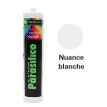 Mastic silicone prestige colour ton blanc cart300ml