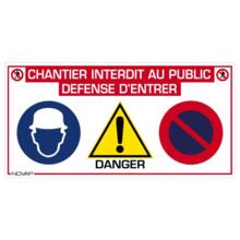 Panneau chantier interdit public