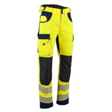 Pantalon haute visibilite defense marine/jaune