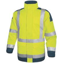 Parka haute visibilite easyview jaune fluo/bleu marine