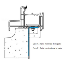 Schéma PATTE D'APPUI EP 1,5 SERIE 100 Patte d'appui ep 1,5 serie 100