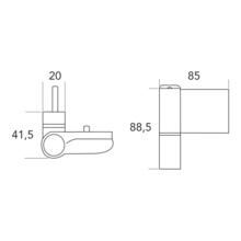 Paumelle pvc kt-sv par 24 - vis autoperforantes