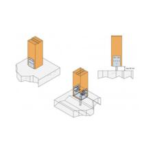 Schéma PIED DE POTEAU EN U A SCELLER PPD Pied de poteau en u a sceller ppd