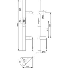 Poignée battante simple  fingerscan design rond
