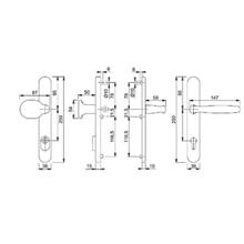 Poignée de porte palière  étroite new-york a2p