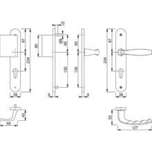 Schéma POIGNÉE DE PORTE PALIÈRE  LARGE NEW-YORK Poignée de porte palière  large new-york