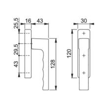 Poignée de coulissant  ergo20 toulon