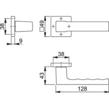 Poignée sur rosace toulon