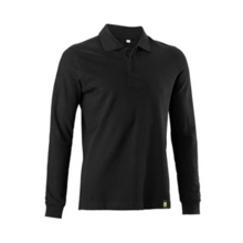 Polo noir manches longues atlantis