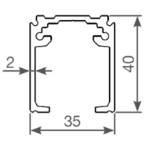 Rail proslide applique mur et plafond