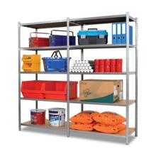 Rayonnage tubulaire galvanise epsiline (jusqu'a 300 kg par tablette)