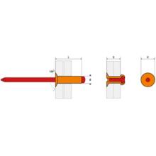 Rivet tete fraisee alu/acier 120°