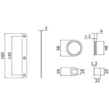 Serrure + cuvette pour porte à galandage bdc