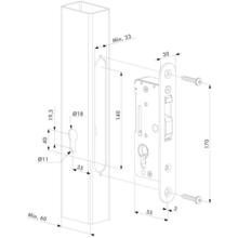 Serrure à encastrer inox a35 h-compact