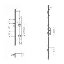 Serrure a2p bs2600 têtière 16mm