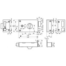 Serrure en applique pour grille et portail a cylindre europeen "protect"